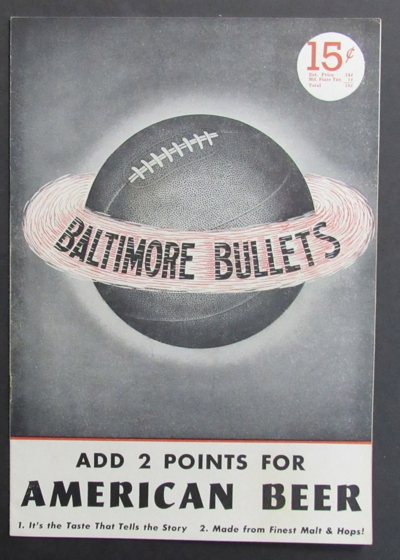 1947-48 NBA Program Baltimore Bullets vs. New York Knicks Signed by (9) 198295 (1 of 5)