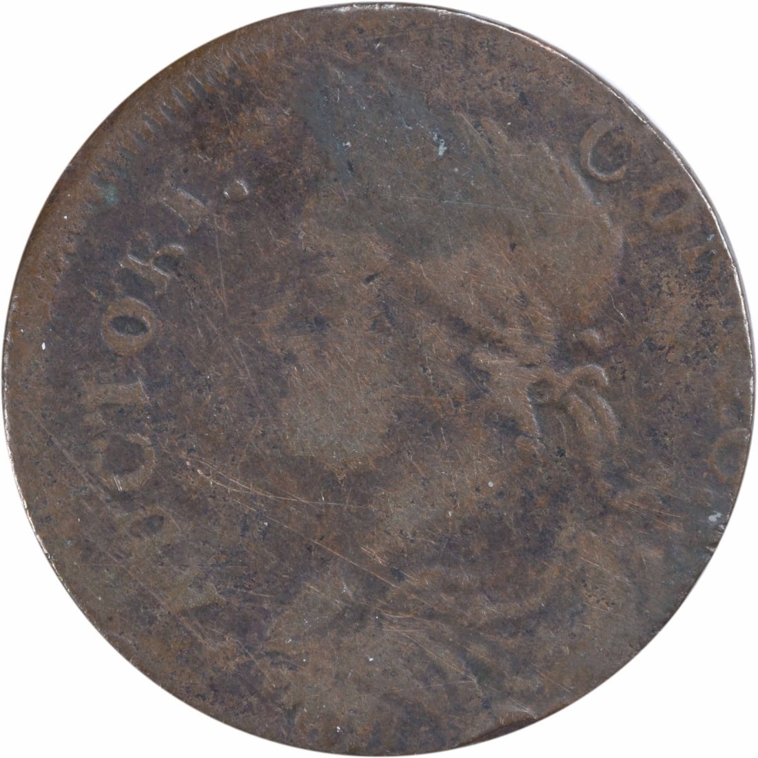 Mailed Bust Left Uncertified VF 1788 Connecticut: Mailed Bust Left Uncertified VF 1788 Connecticut Circulated in 1787, this copper bust left uncirculated is a rare piece of American numismatic history. Bearing a signature, this Colonial-era coin is a