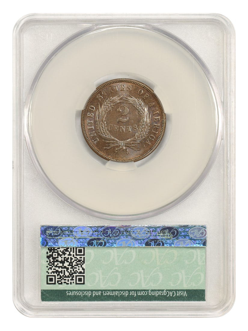 1867 2C CACG MS66BN - Two Cent - Great Type Coin - 2
