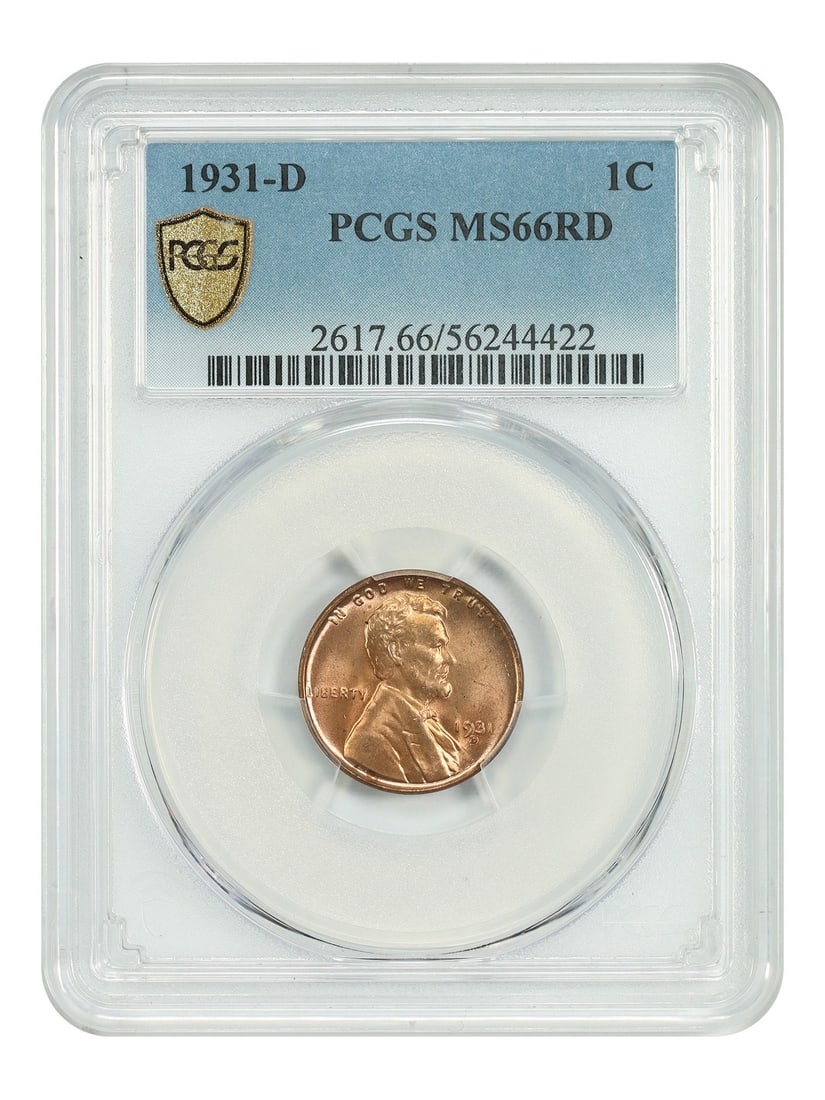 1931-D 1C PCGS MS66RD - Lincoln Cent (Wheat Reverse) - Underrated Date (1 of 4)