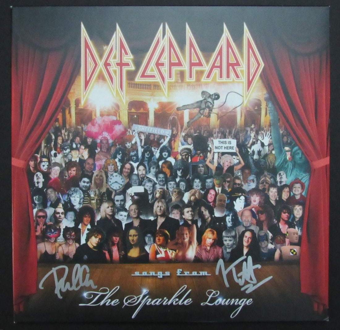 Def Leppard Joe Elliott/ Phil Collen Signed Album "The Sparkle Lounge" JSA 200735: Def Leppard Joe Elliott/ Phil Collen Signed Album "The Sparkle Lounge" JSA 200735 Signed by Joe Elliott and Phil Collen, this Def Leppard album "The Sparkle Lounge" bears the distinctive signatures of