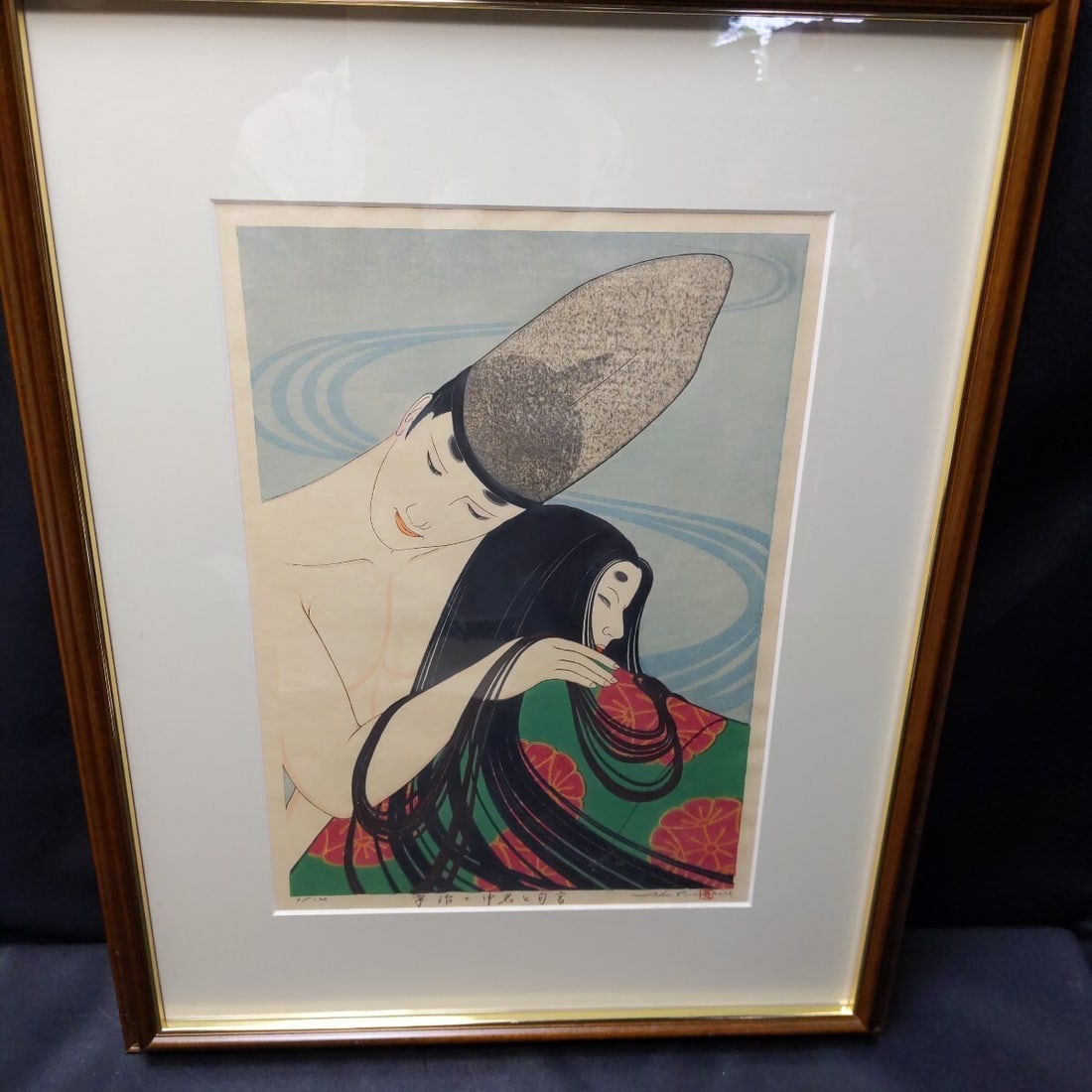 Shusui Taki Naka no Kimi & Nio no Miya Woodblock Signed ED 7/ 120 With Box Manual: Shusui Taki Naka no Kimi & Nio no Miya Woodblock Signed ED 7/ 120 With Box Manual Item Specifics: Unit Of Sale: Single Piece Artist: Shusui Taki Signed By: Shusui Taki Signed: Yes Material: Paper Fram