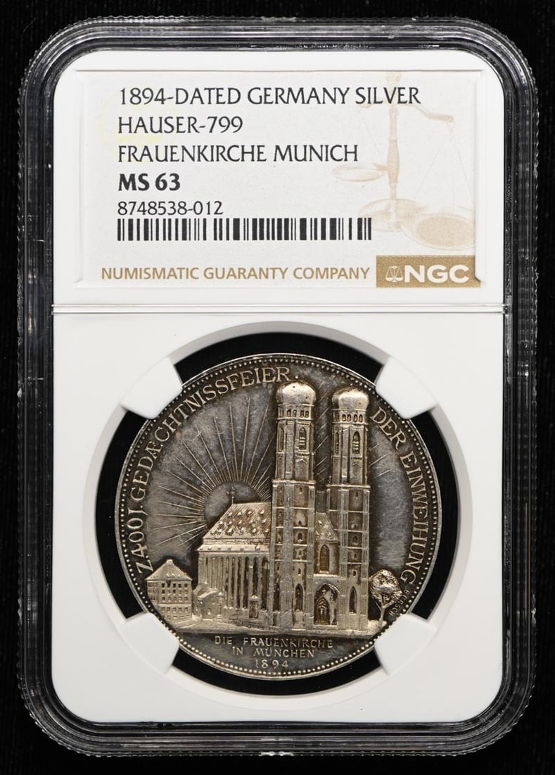 1894-DATED-GERMANY GERMANY HAUSER-799 FRAUENKIRCHE MUNICH SILVER NGC MS63: 1894-DATED-GERMANY GERMANY HAUSER-799 FRAUENKIRCHE MUNICH SILVER NGC MS63 Item Specifics: Circulated/Uncirculated: Uncirculated Grading Service: NGC Certification Number: 8748538012 Grade: MS63 Year O