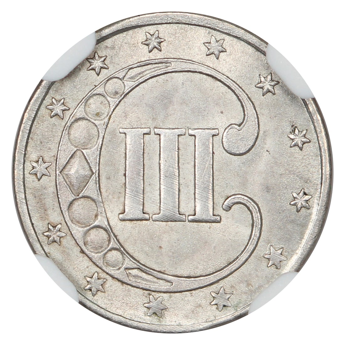 1852 3CS NGC MS66 - Three Cent Silver - 4