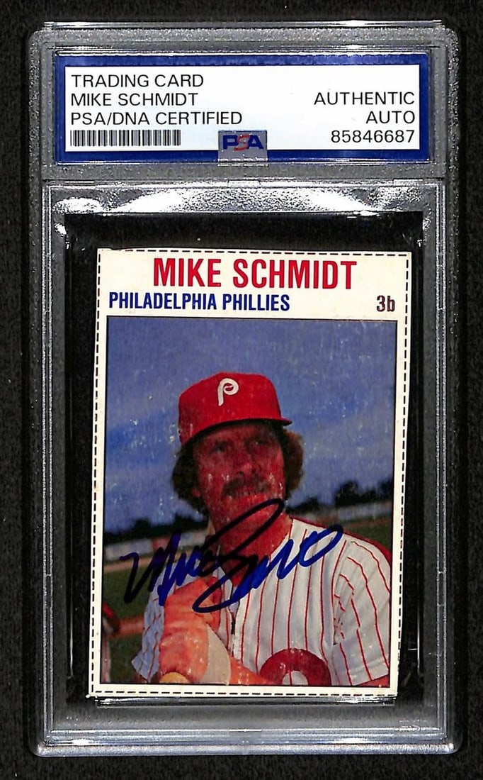 1979 Signed PSA HOF Autographed Card Phillies Hostess #9 Mike Schmidt DNA 209377 (1 of 2)