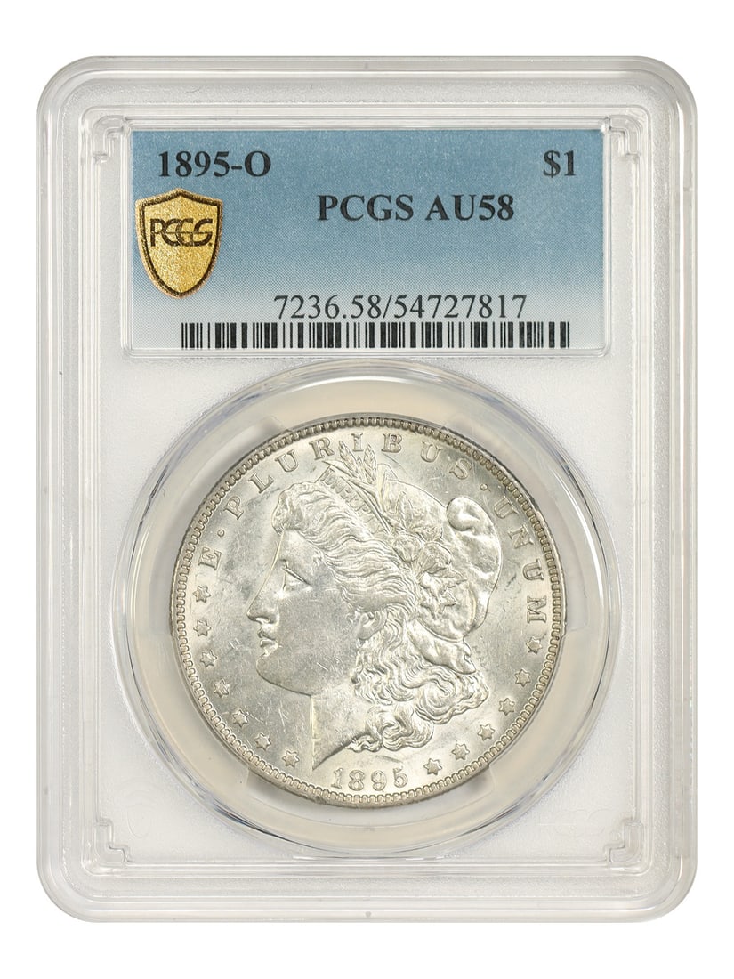 Key Semi Date Dollar Morgan 1895 PCGS AU58: Key Semi Date Dollar Morgan 1895 PCGS AU58 The 1895 $1 Semi-Date Dollar, certified by PCGS as AU58, is a rare and historic coin featuring a unique blend of design elements. This circulated coin showca