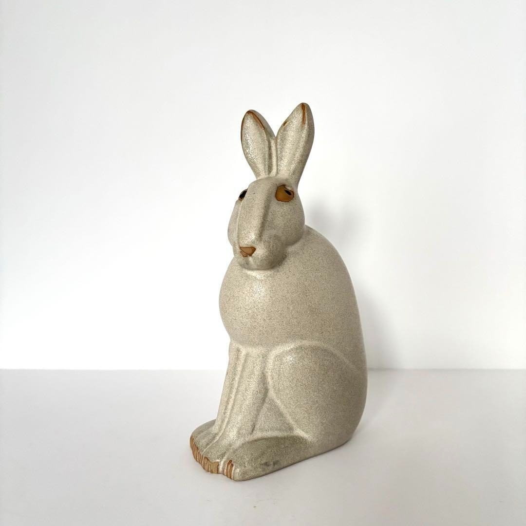Wild Rabbit Figurine Vintage 1990 Collectible Lisa Larson WWF Gantofta Jie (1 of 12)