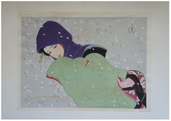 Woodblock Print Sasame Yuki Bijin Beauty Ltd Iwata Japanese Sentaro: Woodblock Print Sasame Yuki Bijin Beauty Ltd Iwata Japanese Sentaro Item Specifics: Artist: Sentaro Iwata Subject: Bijinga Material: Paper Style: Japanese Product Disclaimer: Please review the full de