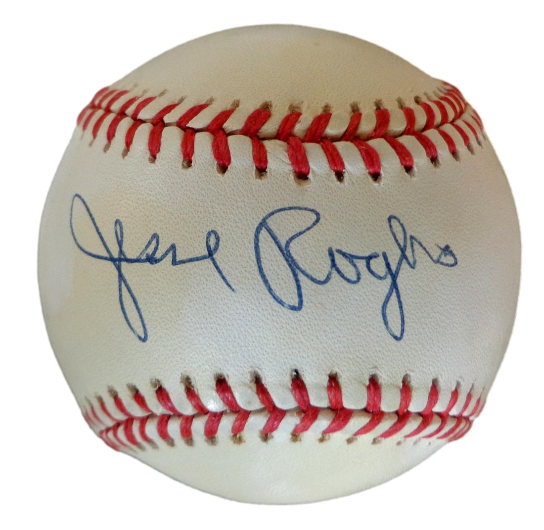 Jesse Rogers Autographed ONL Baseball Negro League KC Monarchs JSA 179806: Jesse Rogers Autographed ONL Baseball Negro League KC Monarchs JSA 179806 Signed by Jesse Rogers, a legendary player for the Kansas City Monarchs, this ONL baseball is a unique piece of baseball histo
