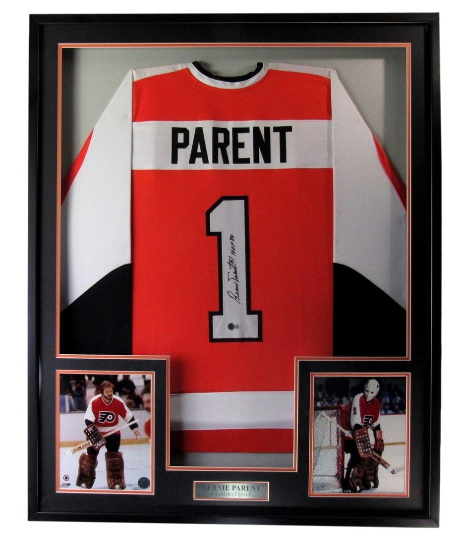 Bernie Parent HOF Autographed Inscribed Flyers Framed Beckett Jersey 209966: Bernie Parent HOF Autographed Inscribed Flyers Framed Beckett Jersey 209966 Item Specifics: Team: Philadelphia Flyers Product: Jersey Original/Reprint: Original Autograph Authentication: Beckett Authe