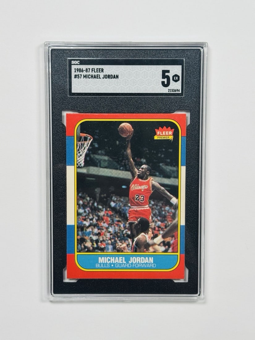 FLEER MICHAEL JORDAN ROOKIE #57 SGC 5 (1 of 2)