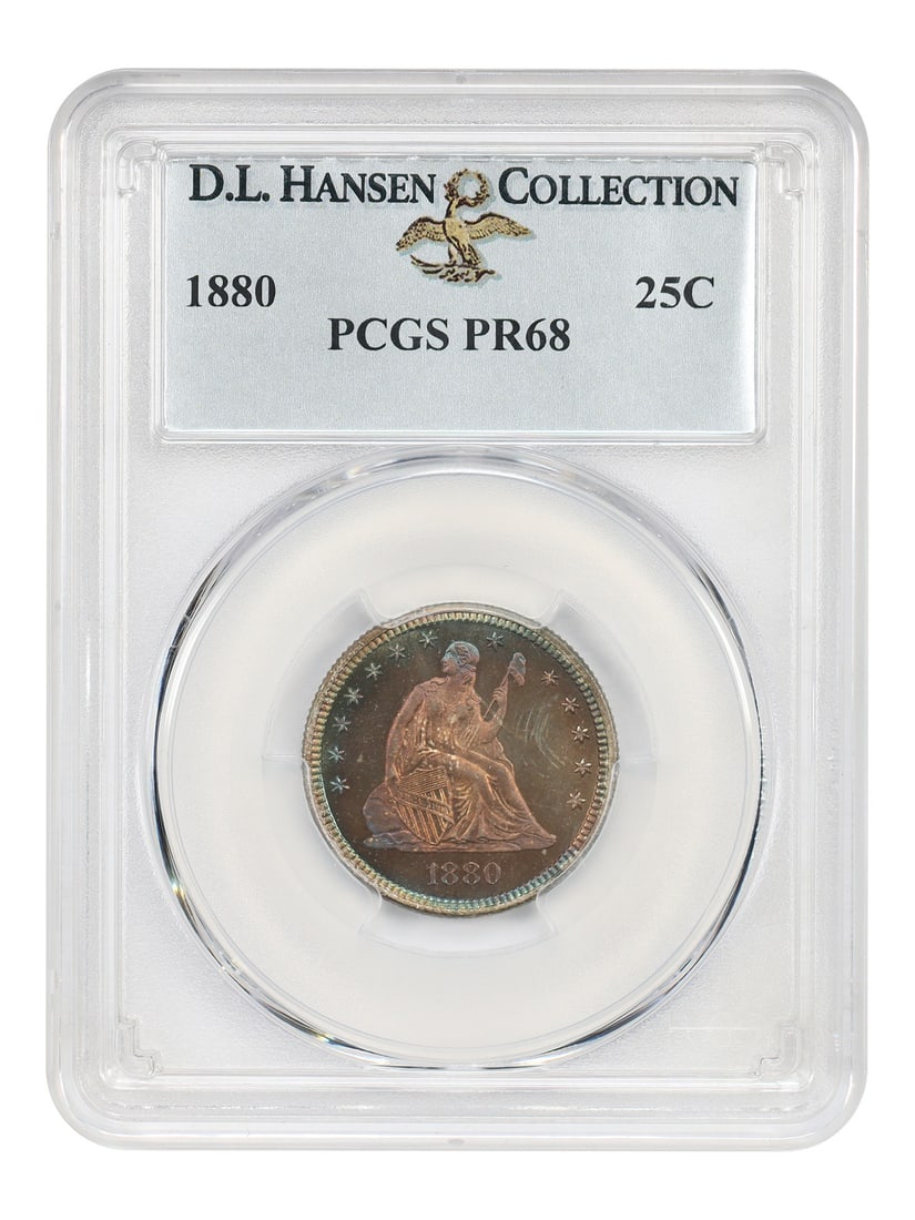 1880 25C PCGS PR68 ex: D.L. Hansen