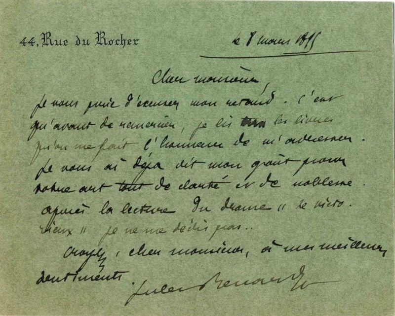 French Poet Novelist Signed Letter Autograph Jules Romains Antique (1 of 1)