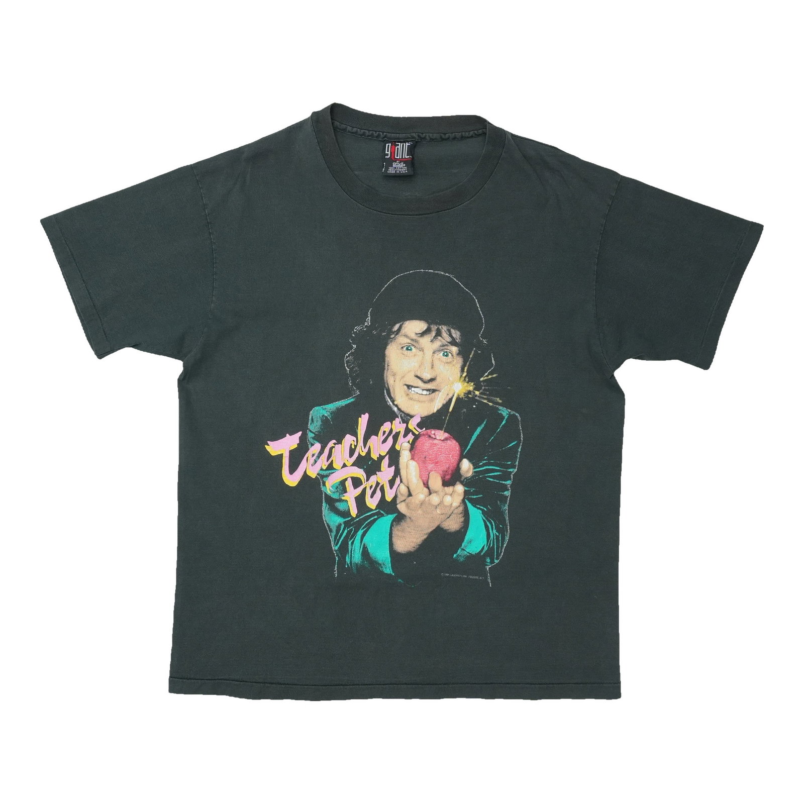 ACDC Shirt Pet Teachers 1991: ACDC Shirt Pet Teachers 1991 A 1991 ACDC Pet Teachers shirt is a nostalgic find for fans of the iconic band. This vintage tee features the band's logo and artwork, making it a unique addition to any c