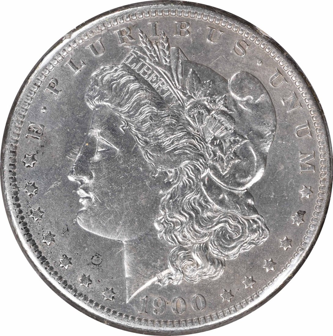 Silver Dollar CC Morgan 1900 AU Uncertified: Silver Dollar CC Morgan 1900 AU Uncertified The 1900 Silver Dollar CC Morgan coin is a circulated example of the iconic $1 coin, featuring a reeded edge and a distinctive mint mark. With its 90% silve