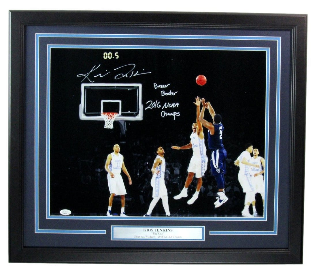 Kris Jenkins Autographed 2016 Shot Villanova Framed Photo 177444 (1 of 4)