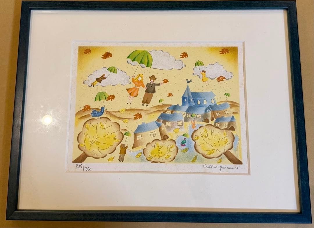 Valerie Hermann Signed Lithograph Naive Art Village Umbrella Scene Framed: Valerie Hermann Signed Lithograph Naive Art Village Umbrella Scene Framed Item Specifics: Unit Of Sale: Single Piece Artist: Valerie Hermann Signed By: Valerie Hermann Signed: Yes Size: Medium Materia