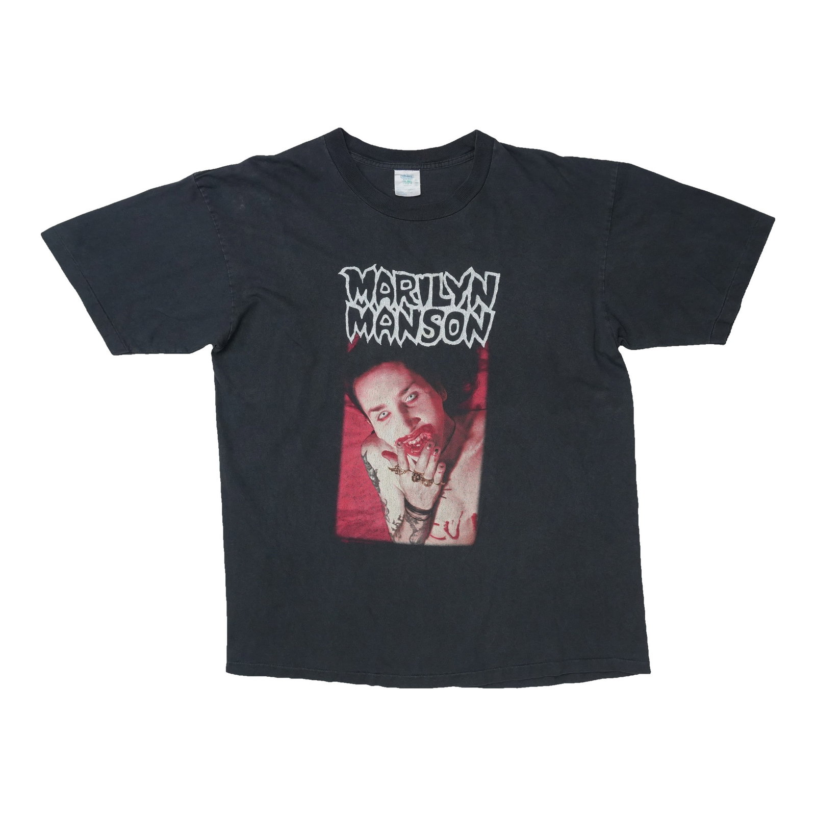 God Of Fuck Shirt 1994 Marilyn Manson: God Of Fuck Shirt 1994 Marilyn Manson Signed Marilyn Manson God of Fuck Shirt, 1994. This rare and iconic tee features Marilyn Manson's signature artwork, a bold statement of the band's provocative st