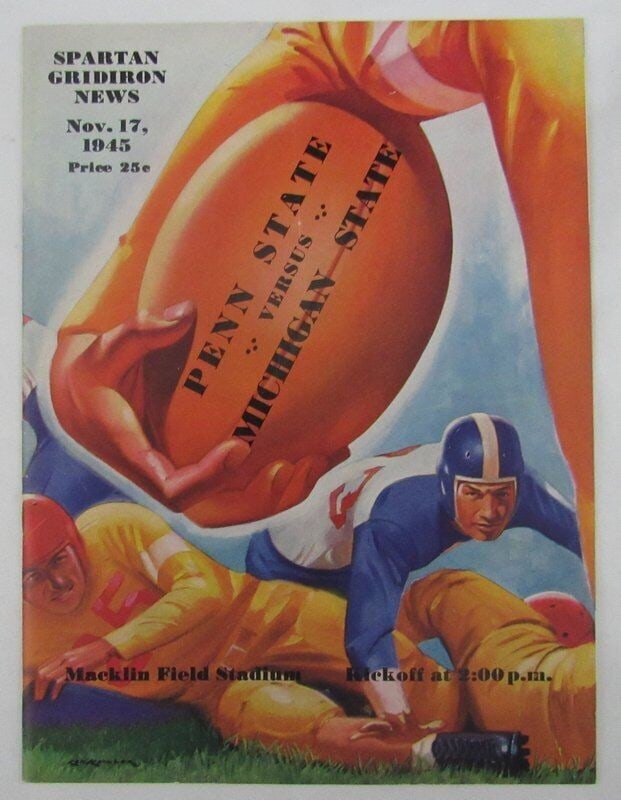 1945 Penn State Nittany Lions vs. Michigan State College Football Program 137573 (1 of 4)