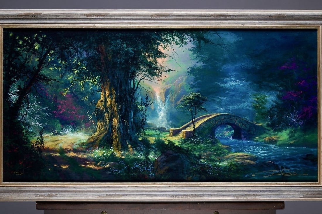 Signed Giclee Canvas Framed Over Stone Bridge By James Coleman: Signed Giclee Canvas Framed Over Stone Bridge By James Coleman Item Specifics: Unit Of Sale: Single Piece Artist: James Coleman Signed By: James Coleman Image Orientation: Landscape Size: Medium Signe