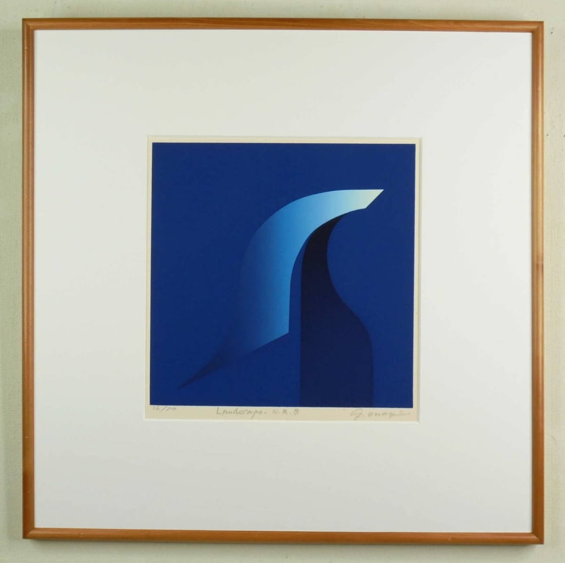 Gaku Onogi Landscape-N.R.B 1976 Signed Silkscreen Ed20 Blue Abstract: Gaku Onogi Landscape-N.R.B 1976 Signed Silkscreen Ed20 Blue Abstract Item Specifics: Unit Of Sale: Single Piece Artist: Manabu Onogi Signed By: Manabu Onogi Image Orientation: Portrait Size: Medium