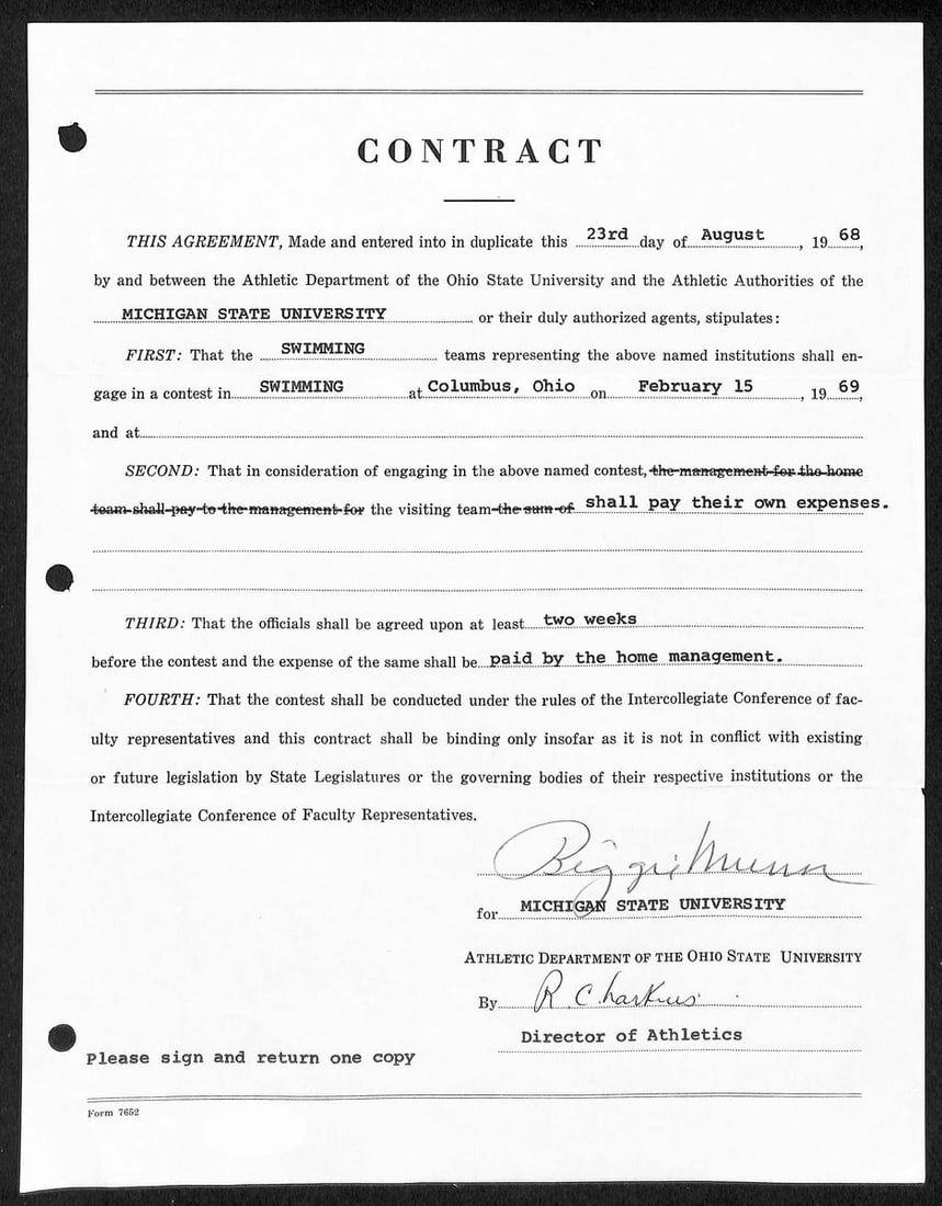 Biggie Munn HOF Michigan State Head Coach Signed Auto Contract JSA BA199658: Biggie Munn HOF Michigan State Head Coach Signed Auto Contract JSA BA199658 Item Specifics: Original/Reprint: Original Product: Photo Sport: Football Product Disclaimer: Not affiliated with any team o