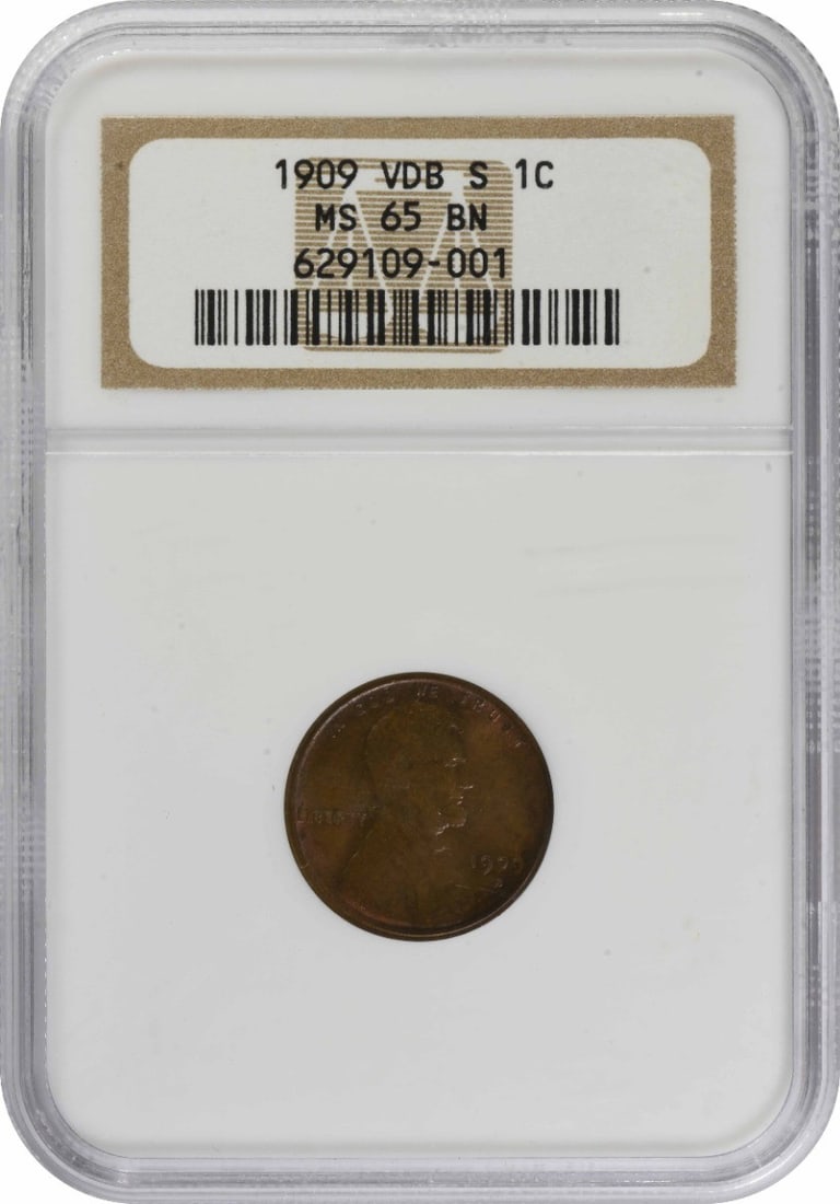 MS65BN VDB Lincoln Cent 1909-S (1 of 3)