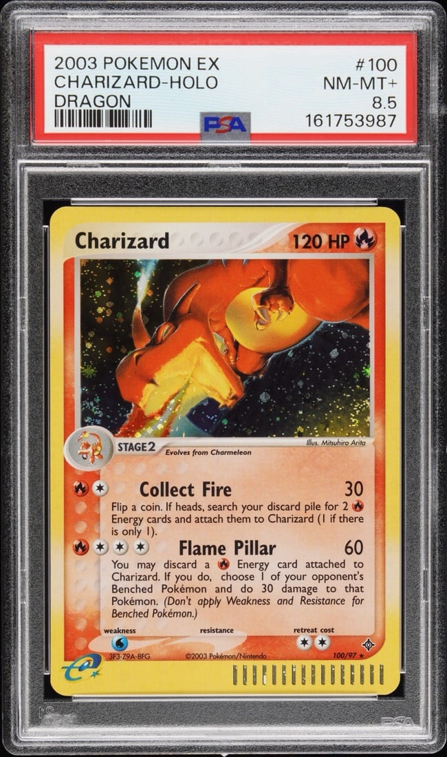 2003 POKEMON EX DRAGON #100 CHARIZARD-HOLO PSA 8.5 (1 of 3)