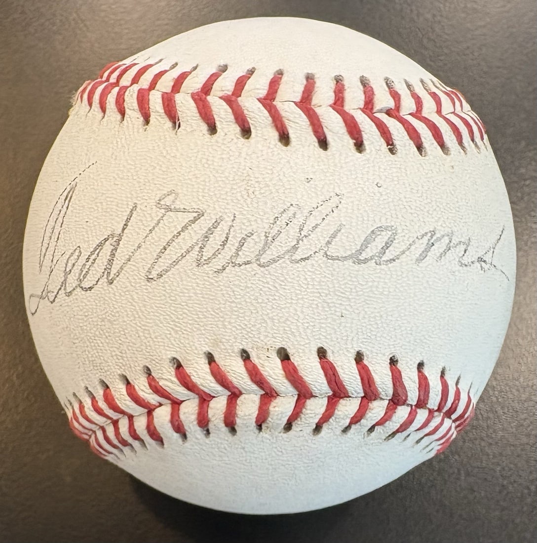 SIGNED BASEBALL TED WILLIAMS JSA LOA - 2