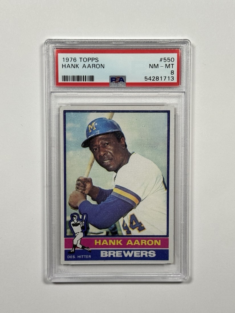 HANK AARON #550 TOPPS 1976 PSA 8 (1 of 2)