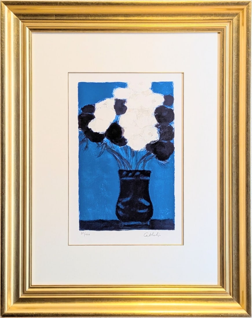 Bernard Cathelin Blue and White Anemones Lithograph 1985 Signed ED 35/ 100: Bernard Cathelin Blue and White Anemones Lithograph 1985 Signed ED 35/ 100 Item Specifics: Type: Print Product Disclaimer: Please review the full description and photos. Lithographs may be plate-signe