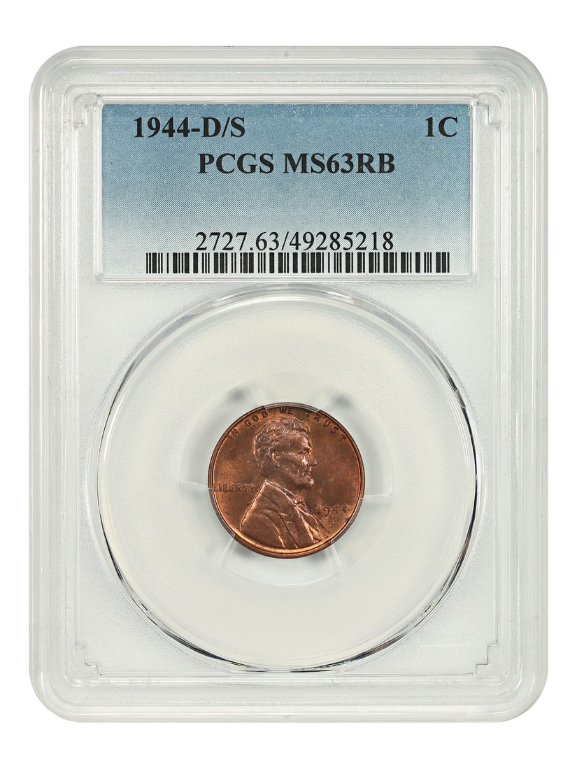 1944-D/ S 1C PCGS MS63RB - Lincoln Cent (Wheat Reverse) - Tough OMM (1 of 4)