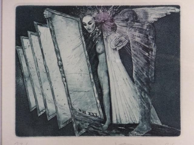 Karel Demel Original Etching Print "Exlibris for N.H" 1996 Signed Czech Art: Karel Demel Original Etching Print "Exlibris for N.H" 1996 Signed Czech Art Item Specifics: Artist: Karel Demel Unit Of Sale: Single Piece Signed By: Karel Demel Image Orientation: Landscape Signed: Y