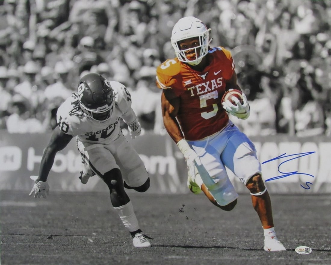 Bijan Robinson Texas Longhorns Signed/ Autographed 16x20 Photo JSA 208835: Bijan Robinson Texas Longhorns Signed/ Autographed 16x20 Photo JSA 208835 Item Specifics: Autograph Authentication: James Spence Authentication (JSA) Original/Reprint: Original Product: Photo Sport: F