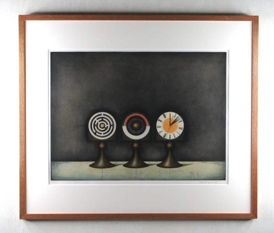 Friedrich Meckseper Signed Etching 19/ 75 Labyrinth Sundial Rainbow 1969: Friedrich Meckseper Signed Etching 19/ 75 Labyrinth Sundial Rainbow 1969 Item Specifics: Unit Of Sale: Single Piece Artist: Friedrich Meckseper Signed By: Friedrich Meckseper Image Orientation: Landsc