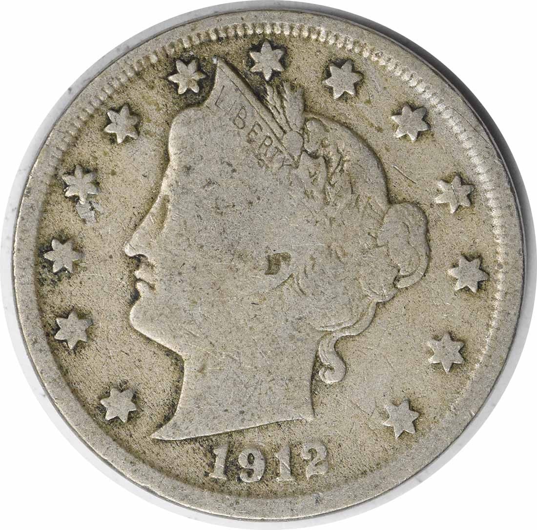 Liberty Nickel Uncertified 1912-S: Liberty Nickel Uncertified 1912-S The 1912-S Liberty Nickel is a circulated coin with a unique mint location, featuring the iconic Liberty design. This coin bears a certification number and is part of