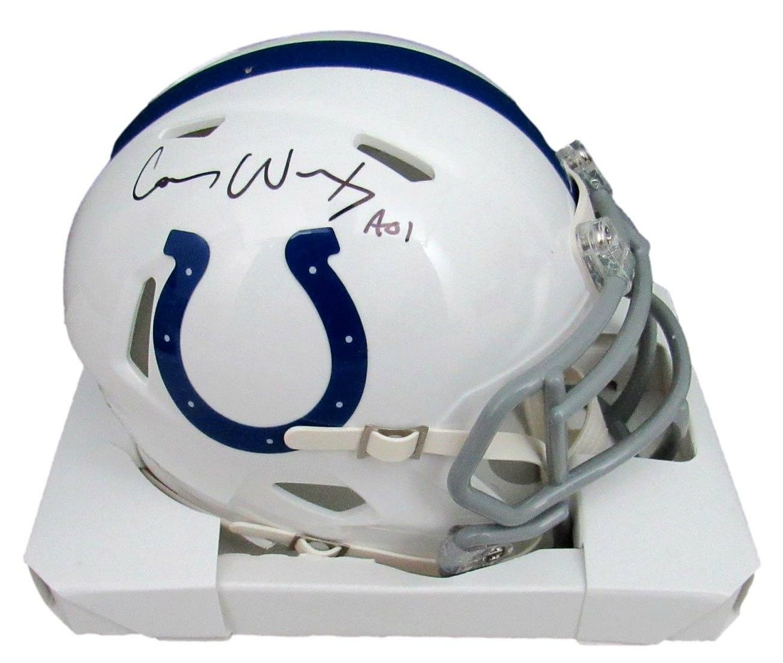Carson Wentz Signed/ Inscribed Indianapolis Colts Mini Helmet Fanatics 159900: Carson Wentz Signed/ Inscribed Indianapolis Colts Mini Helmet Fanatics 159900 Item Specifics: Sport: Football Product: Helmet Original/Reprint: Original Autograph Authentication: Fanatics Authentic Le