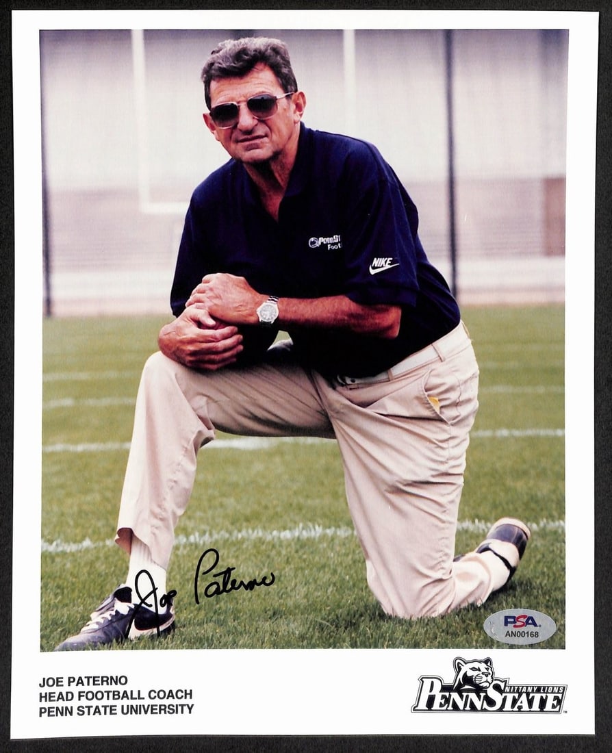 Joe Paterno Signed/ Auto 8x10 Photo Penn State Football Coach PSA/ DNA 188993: Joe Paterno Signed/ Auto 8x10 Photo Penn State Football Coach PSA/ DNA 188993 Item Specifics: Original/Reprint: Original Product: Photo Sport: Football League: NCAA Product Disclaimer: Not affiliated 