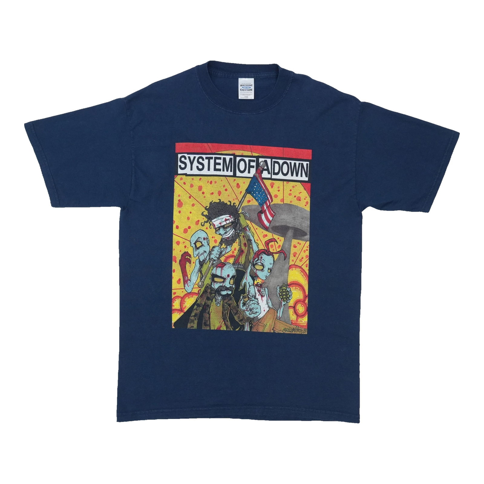 System Of A Down Shirt 1990s: System Of A Down Shirt 1990s A vintage System Of A Down tee from the 1990s, featuring the iconic band's logo and design. This retro shirt is a must-have for fans of the band's early days, with its uni