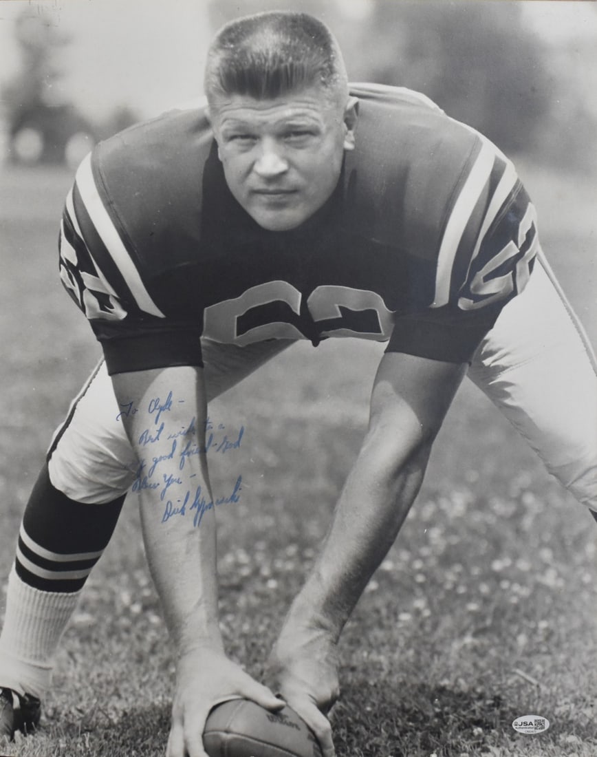 Dick Szymanski Autographed Signed 16x20 Photo Colts JSA 211940 (1 of 3)