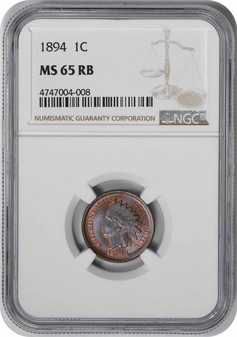 MS65RB Indian Cent 1894 (1 of 3)