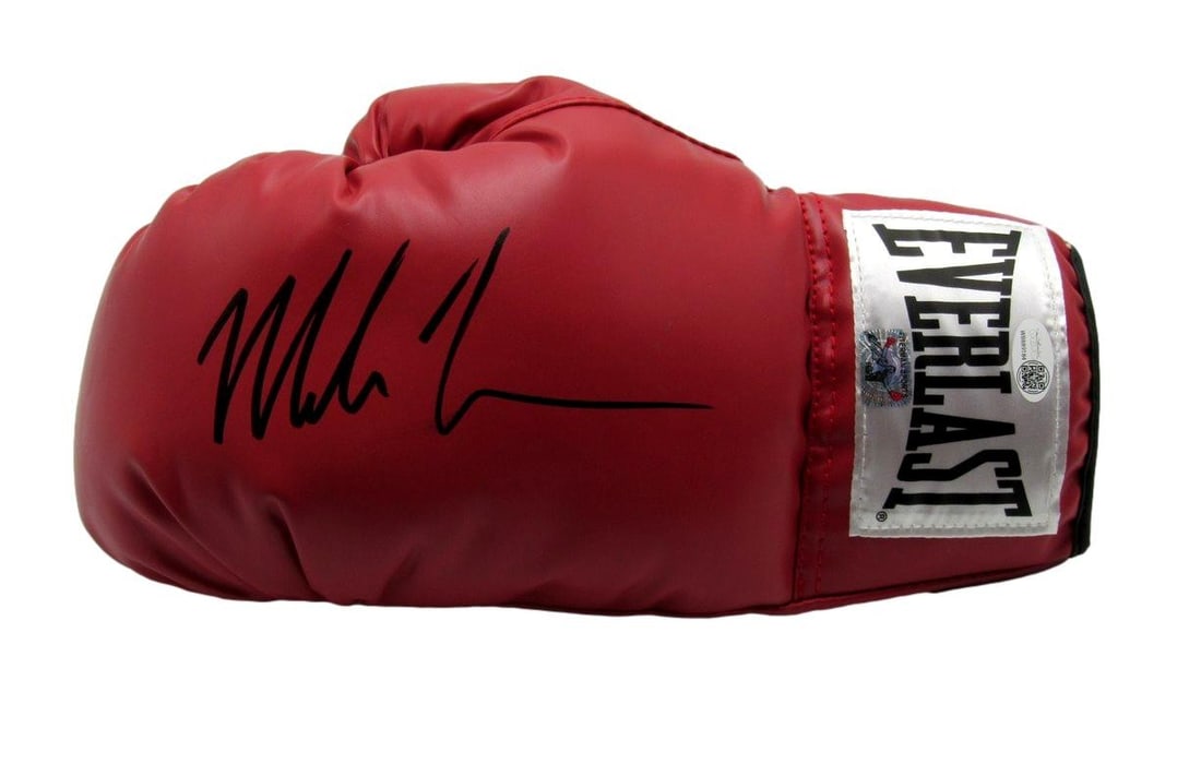 Mike Tyson Signed/ Autographed Red Everlast Boxing Glove (Left) JSA 197306: Mike Tyson Signed/ Autographed Red Everlast Boxing Glove (Left) JSA 197306 Authentic Mike Tyson signed Red Everlast Boxing Glove (Left) is a rare collectible for boxing enthusiasts. This officially au
