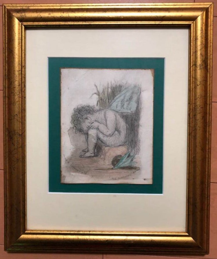 John Anster Fitzgerald Original Drawing "The Weeping Fairy" Signed Victorian Art (1 of 8)