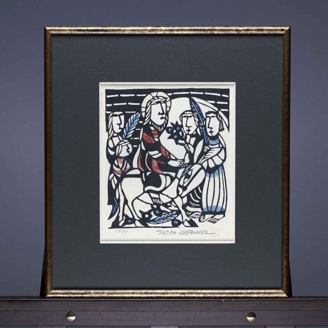 Jesus on Palm Sunday Signed Authentic Sadao Watanabe 1982 Katazome Woodblock: Jesus on Palm Sunday Signed Authentic Sadao Watanabe 1982 Katazome Woodblock Item Specifics: Artist: Sadao Watanabe Signed By: Sadao Watanabe Size: Small Signed: Yes Material: Paper Original/Licensed 