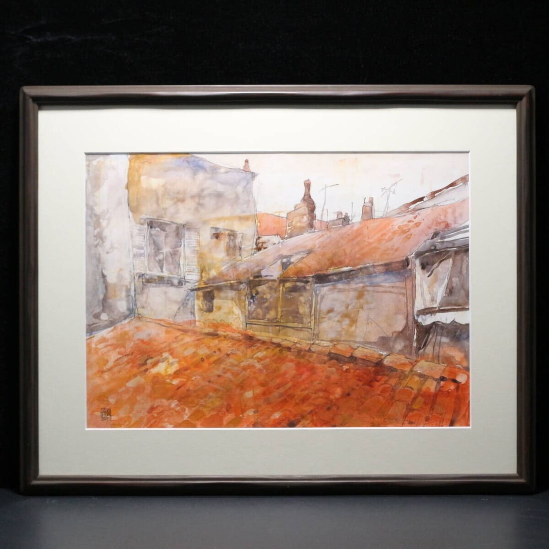 Signed Original Acrylic Painting by Cai Guohua Framed in Paris (1 of 10)