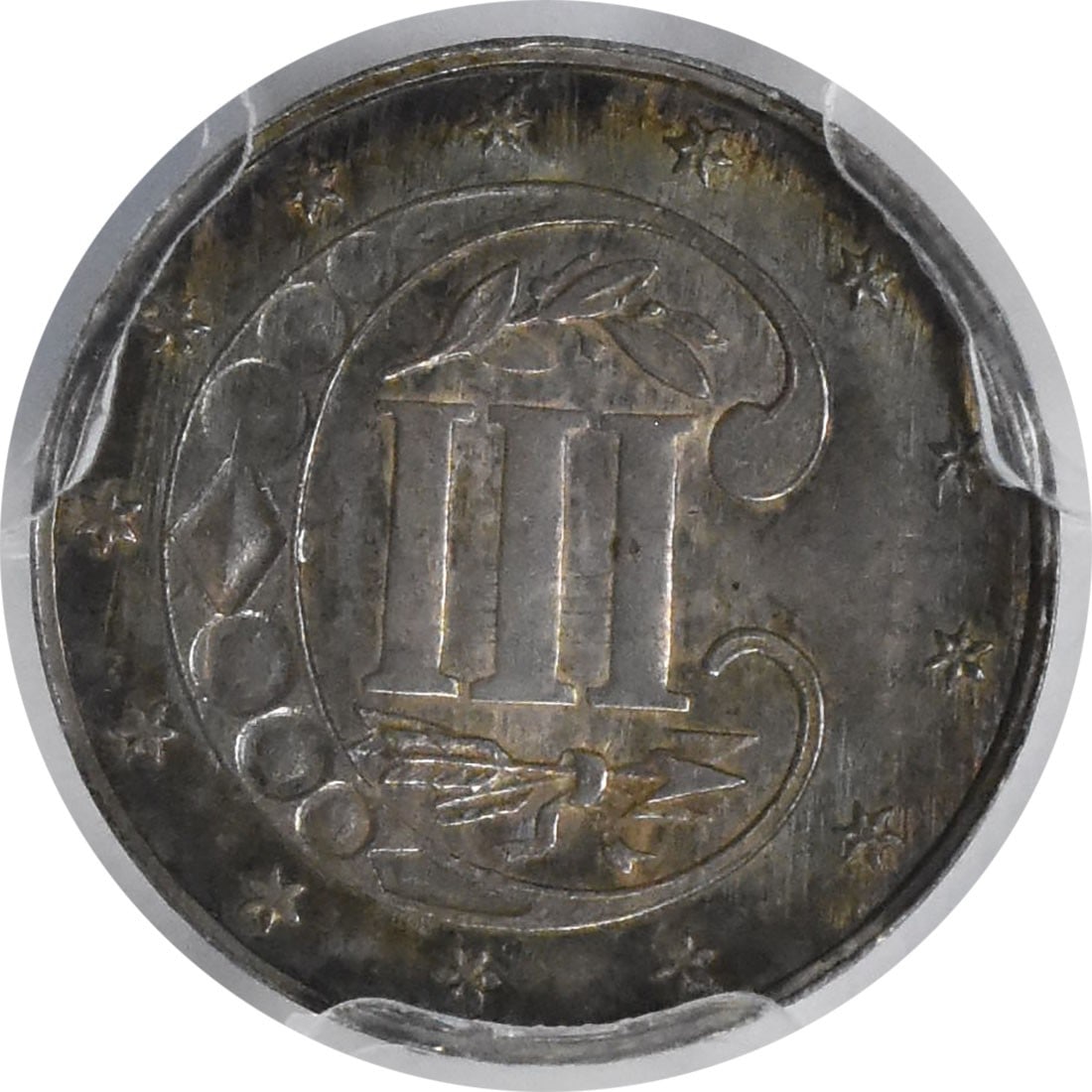 MS66+ PCGS Silver Three Cent 1862 - 3