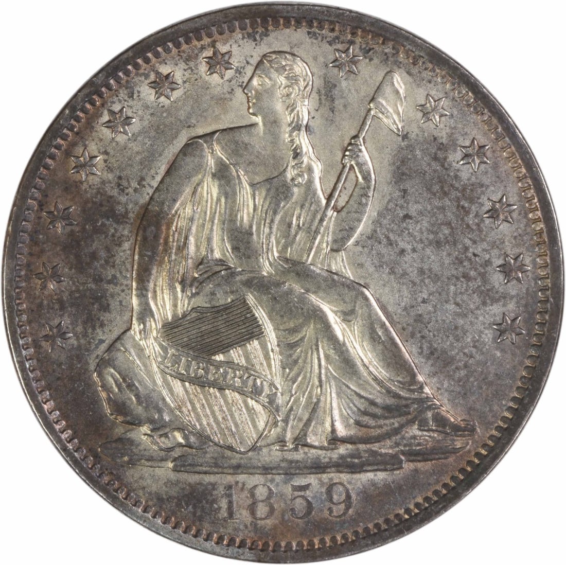 1859-S Liberty Seated Silver Half Dollar BU++ Uncertified: 1859-S Liberty Seated Silver Half Dollar BU++ Uncertified Item Specifics: Certification: Uncertified Circulated/Uncirculated: Circulated Year: 1859 Mint Location: S Grade: BU++ Km Number: A68 Denomina