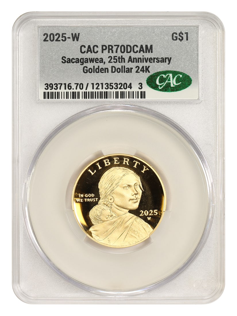 Sacagawea Dollar 2025 Sacagawea G$1 PR70DCAM CACG (1 of 4)