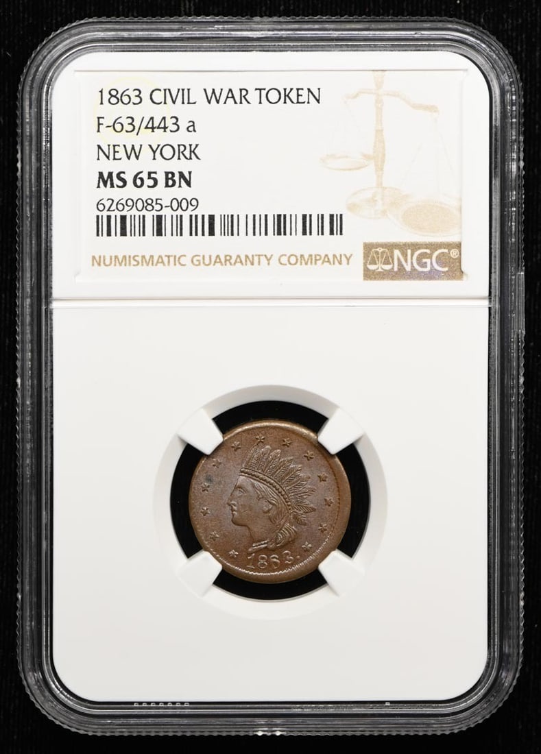 F-63 Civil War Token NGC MS65BN (1 of 3)