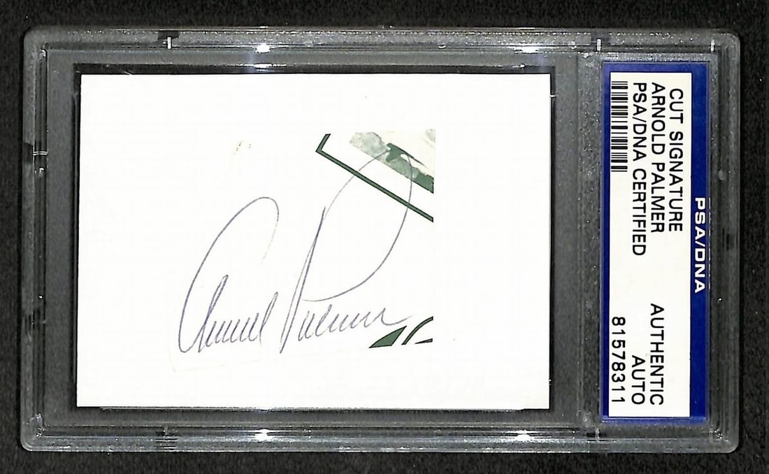Arnold Palmer Signed Autographed Cut Signature Golf HOF PSA DNA 210746: Arnold Palmer Signed Autographed Cut Signature Golf HOF PSA DNA 210746 Item Specifics: Original/Reprint: Original Product: Photo Sport: Golf Product Disclaimer: Not affiliated with any team or league.